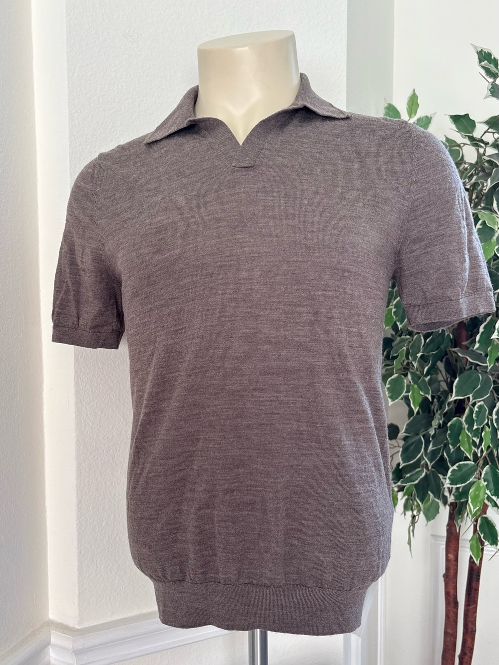 Reiss Merino Extra Fine Short-Sleeve Knit Polo Shirt